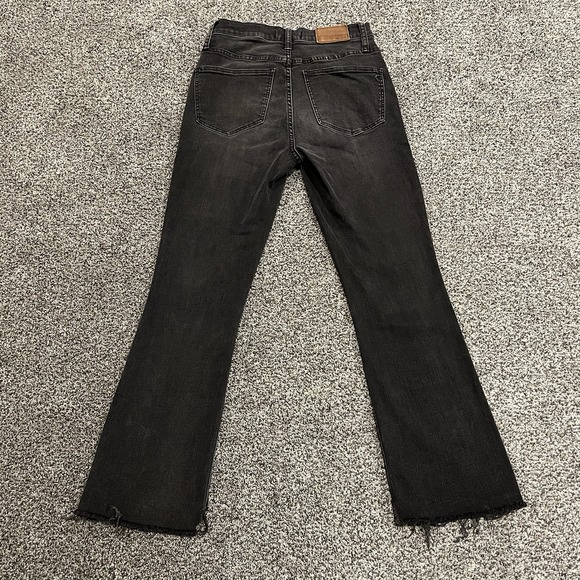 Madewell Jeans Womens 26 Black Cali Demi Bootcut Button Fly Dark Wash Denim - Picture 2 of 11